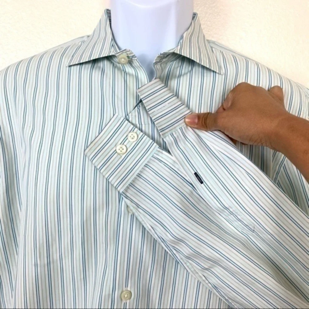 Banana Republic Men’s shirt Striped green sz Large